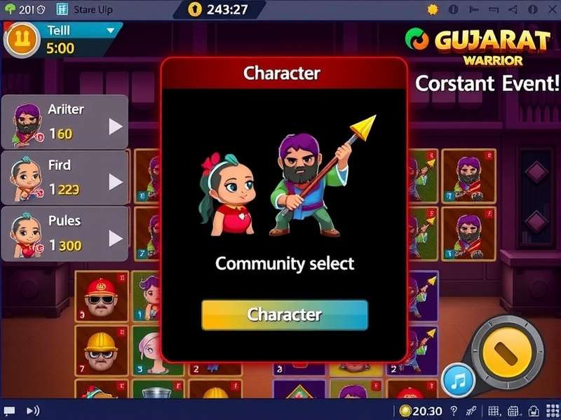Gujarat Warrior Blitz character selection screen